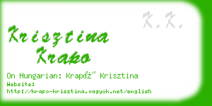 krisztina krapo business card